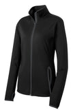LADIES SPORT-WICK STRETCH CONTRAST FULL ZIP JACKET