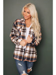 PLAID BUTTON UP TOP