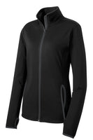 LADIES SPORT-WICK STRETCH CONTRAST FULL ZIP JACKET