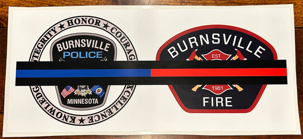 BURNSVILLE POLICE & FIRE CAR DECAL