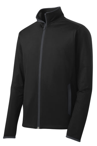 ADULT SPORT-WICK STRETCH CONTRAST FULL ZIP JACKET