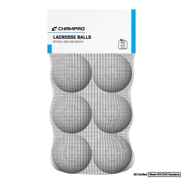 LACROSSE BALLS - 6-PACK - WHITE