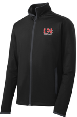 LN BOYS SWIM & DIVE ADULT SPORT-WICK STRETCH CONTRAST FULL ZIP JACKET