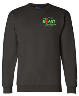 BEAST HOCKEY POWERBLEND CREWNECK SWEATSHIRT-SHADOW LOGO