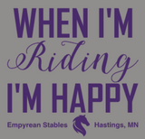 EMPYREAN STABLES "WHEN I'M RIDING" CHAMPION POWERBLEND CREWNECK SWEATSHIRT
