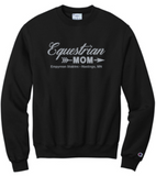 EMPYREAN STABLES "EQUESTRIAN MOM" CHAMPION POWERBLEND CREWNECK SWEATSHIRT