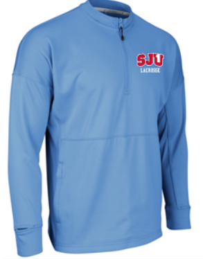 SJU LACROSSE EMBROIDERED LINEUP FLEECE MEN'S 1/4 ZIP CREW