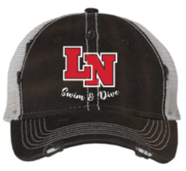 LN GIRLS SWIM & DIVE DIRTY WASHED MESH CAP