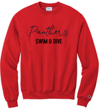 LN GIRLS SWIM & DIVE CHAMPION POWERBLEND CREW - PUFF DESIGN