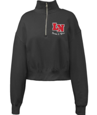 LN GIRLS SWIM & DIVE WAIST LENGTH 1/4 ZIP