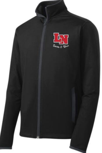 LN GIRLS SWIM & DIVE ADULT STRETCH CONTRAST FULL ZIP JACKET