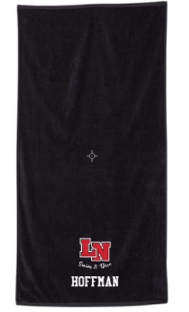 LN GIRLS SWIM & DIVE VELOUR BEACH TOWEL