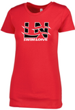 LN BOYS SWIM & DIVE LADIES ESSENTIAL CREWNECK TEE