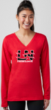 LN BOYS SWIM & DIVE LADIES ESSENTIAL LONG SLEEVE V-NECK TEE