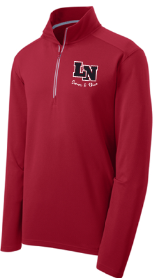 LN GIRLS SWIM & DIVE ADULT SPORT-WIK TEXTURED 1/4 ZIP