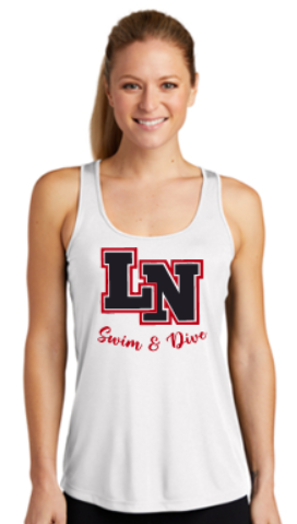 LN GIRLS SWIM & DIVE LADIES COMPETITOR RACERBACK TANK