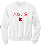 LN GIRLS SWIM & DIVE CHAMPION POWERBLEND CREW - PUFF DESIGN