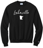 LN GIRLS SWIM & DIVE CHAMPION POWERBLEND CREW - PUFF DESIGN