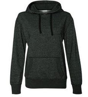 WOMEN'S BLACK GLITTER HOODIE