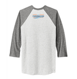 CITY OF FARMINGTON UNISEX TRI-BLEND 3/4 SLEEVE RAGLAN TEE