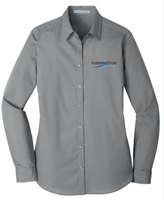 CITY LADIES LONG SLEEVE CAREFREE POPLIN SHIRT