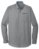 CITY LONG SLEEVE CAREFREE POPLIN SHIRT WITH POCKET