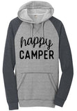 HAPPY CAMPER FLEECE RAGLAN HOODIE