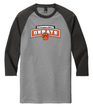 FHS DEBATE ADULT 3/4 SLEEVE RAGLAN TEE