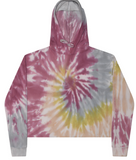 TIE DYE CROP TOP HOODIE