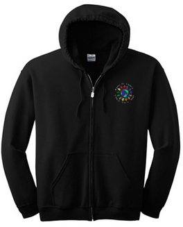 DIAMOND PATH HEAVY BLEND FULL ZIP HOODED SWEATSHIRT