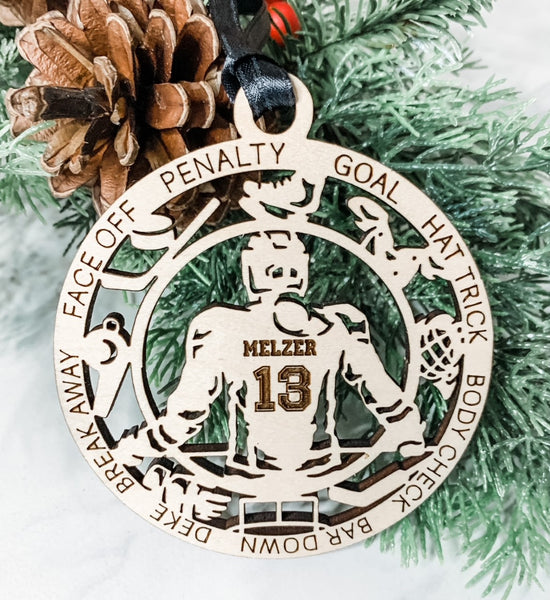 FHS GIRLS HOCKEY CUSTOM HOLIDAY ORNAMENT