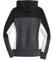 LADIES TECH FLEECE COLORBLOCK FULL ZIP HOODED JACKET