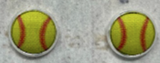 FHS SOFTBALL PAW/STRIPE/DANGLE EARRINGS