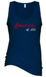 LADIES ESSENTIAL TANK - RED/NAVY