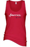 LADIES ESSENTIAL TANK - RED/NAVY