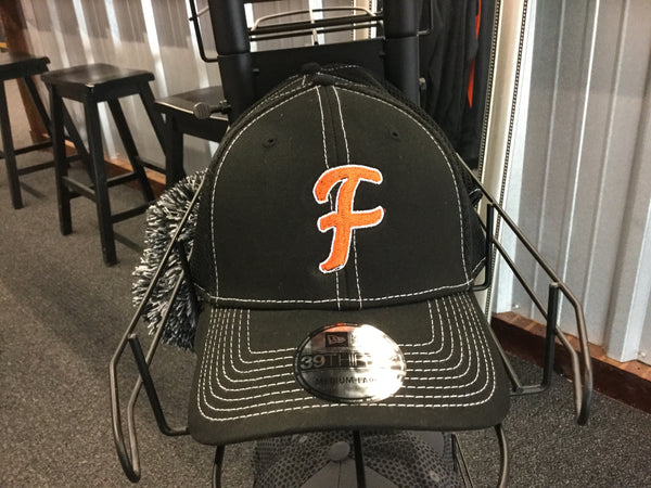 FITTED BASEBALL - MESH BLACK/ORANGE F