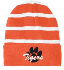 STRIPED BEANIE WITH SOLID BAND